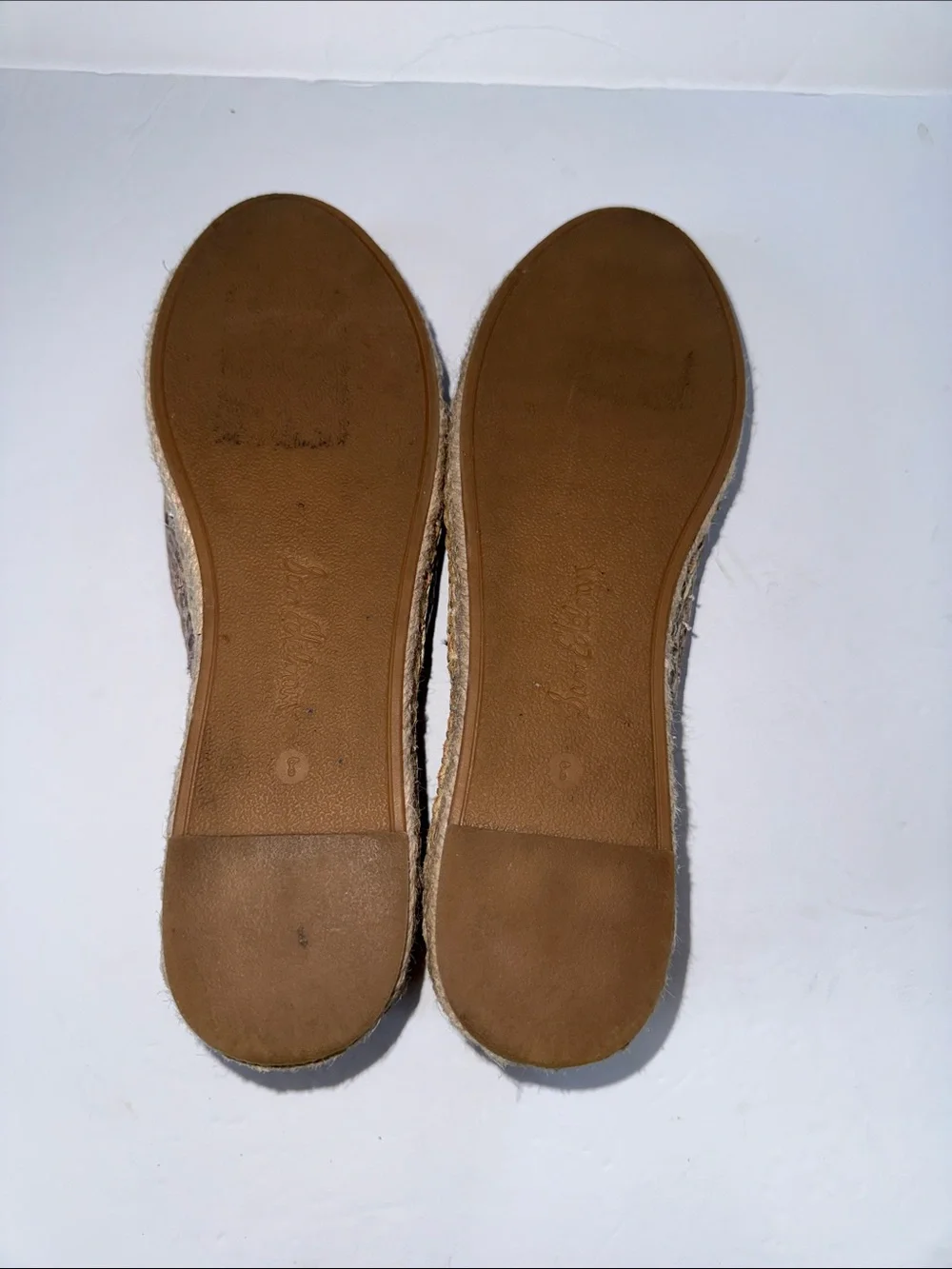 Sam Edelman Taupe Snake-Print Espadrille Flats